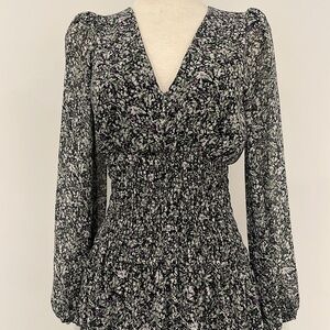 ASTR Black & Purple Floral Dress